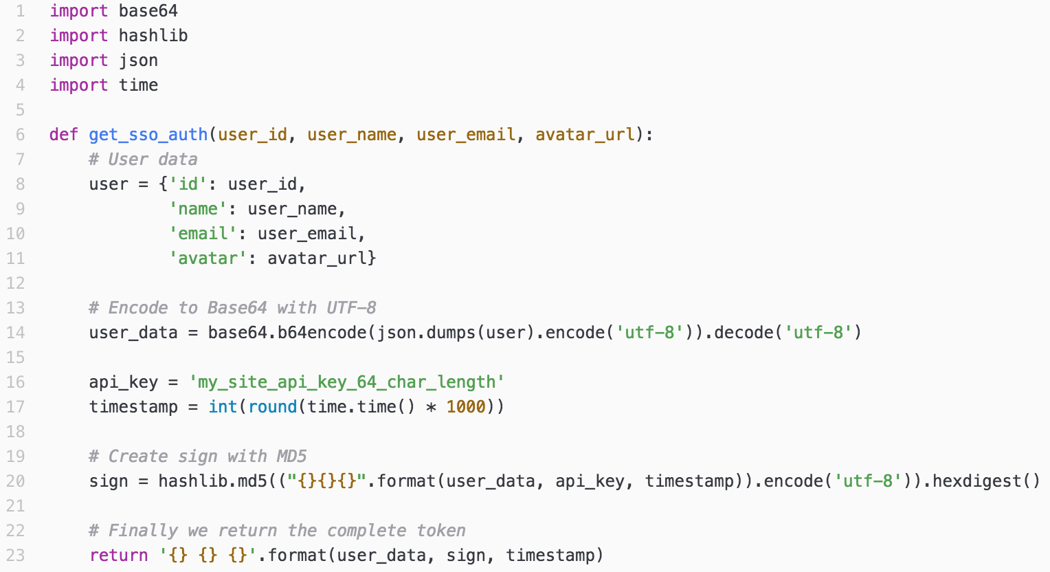 Integrating Single Sign On Widgetpack